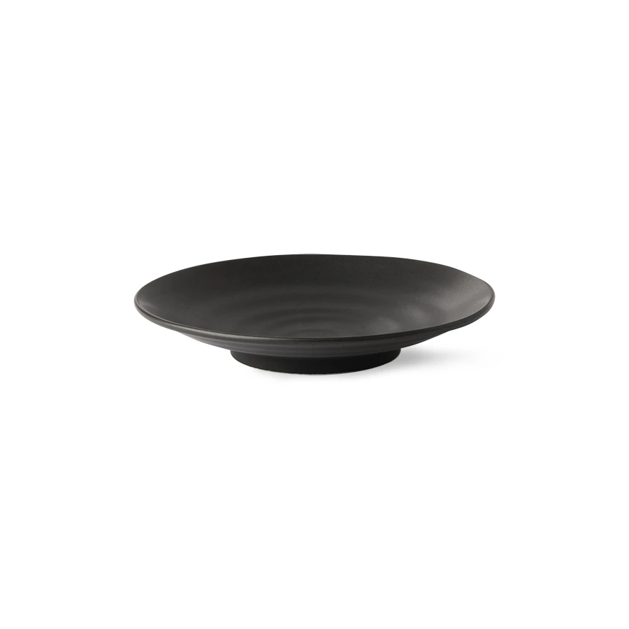 HKliving Kyoto ceramics: japanese dessert plate matt black 3 HKliving Kyoto ceramics: japanese dessert plate matt black
