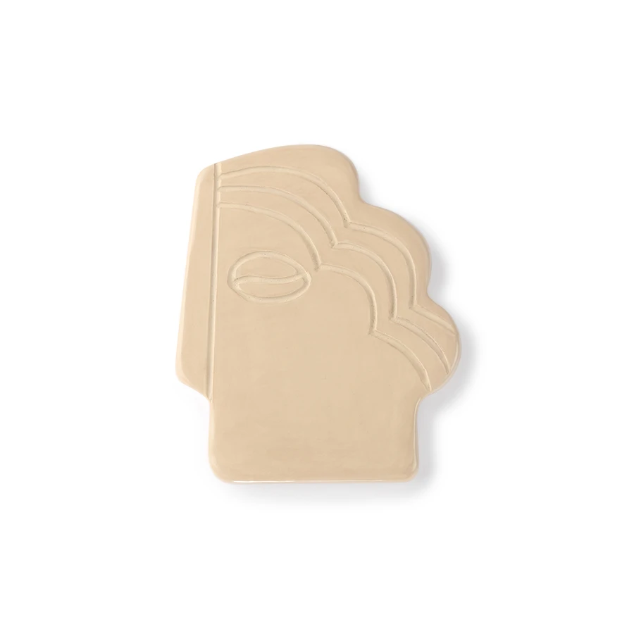 HKliving Small Shiny Taupe Face Wall Ornament 3 HKliving Small Shiny Taupe Face Wall Ornament