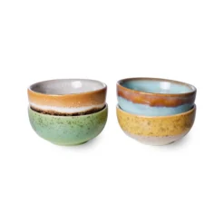 HKliving 70s Ceramics Castor XS Bowls - Set of 4