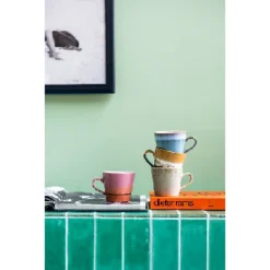 HKliving 70s Ceramics Meteor Cappuccino Mug - Set of 4