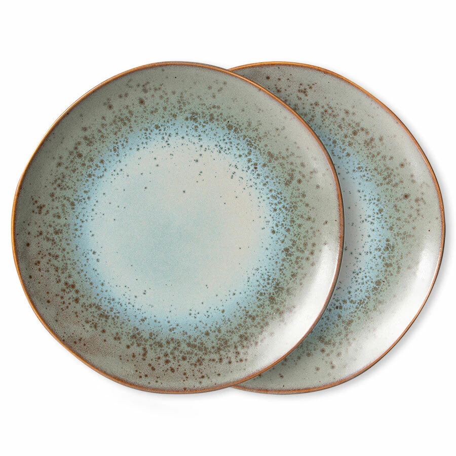 HKliving 70s Ceramics: Dinner Plates, Mineral (Set of 2) 3 HKliving 70s Ceramics: Dinner Plates, Mineral (Set of 2)