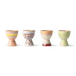 HKliving 70s Ceramics Egg Cups Taurus Set of 4
