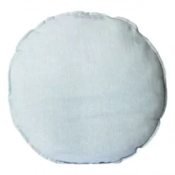 HKliving Ice Blue Linen Seat Cushion