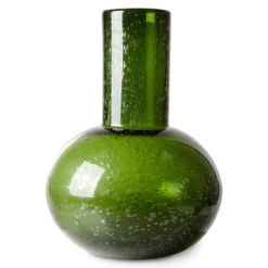 HKliving Green Glass Blown Vase M