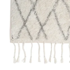 HKliving Cream Grey Cotton Bath Mat