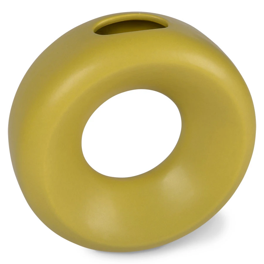 HKliving Green Ceramic Circle Vase 6 HKliving Green Ceramic Circle Vase