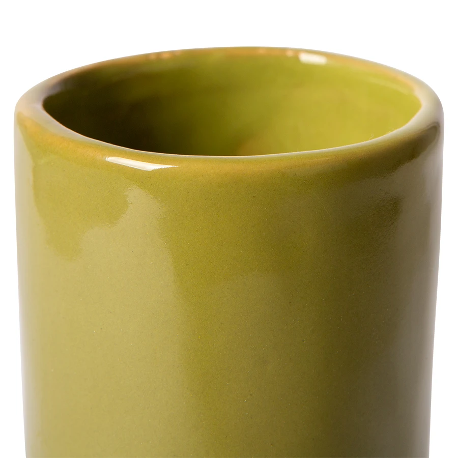 HKliving Glossy Olive Twisted Vase 5 HKliving Glossy Olive Twisted Vase