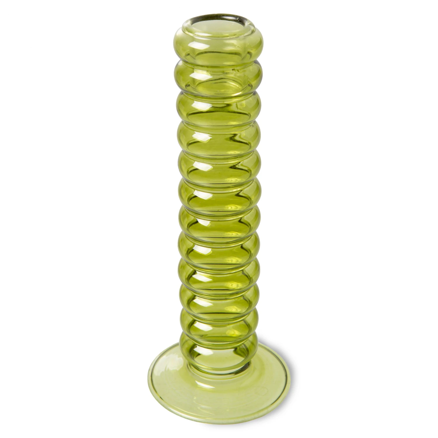HKliving Lime Green Glass Candle Holder 4 HKliving Lime Green Glass Candle Holder