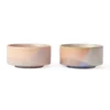 HKliving Gallery Ceramics: Bowl Blue/Peach SET/2