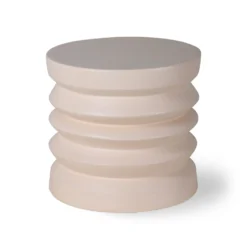 HKliving Cream Stoneware Side Table