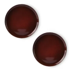 HKliving Bold & Basic Ceramics Dinner Plate Cerise Set of 2