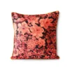HKliving Printed Floral Cushion Coral/Black (50x50) 1 HKliving Printed Floral Cushion Coral/Black (50x50)