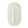 HKliving Large Matt White Mask Wall Ornament