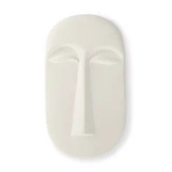 HKliving Large Matt White Mask Wall Ornament