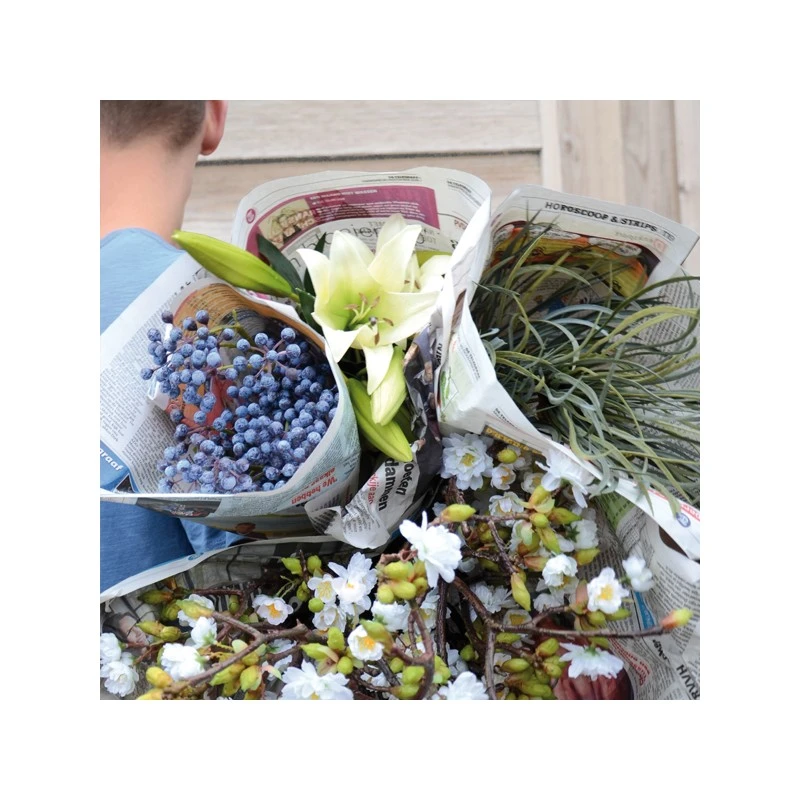 HKliving Realistic Artificial blue Berry Branch 4 HKliving Realistic Artificial blue Berry Branch