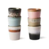 HKliving Set of 6 70s Ceramics Coffee Mugs