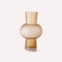 HKliving Glass Flower Vase S Matt Peach