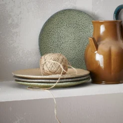 HKliving Gradient Ceramics Dinner Plate Peach Set of 2