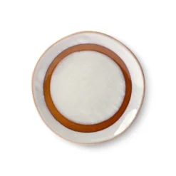 HKliving 70s Ceramics: Dessert Plates, Snow (Set of 2)