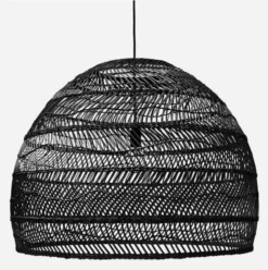 HKliving Wicker Pendant Lamp Ball Black L 11 HKliving Wicker Pendant Lamp Ball Black L