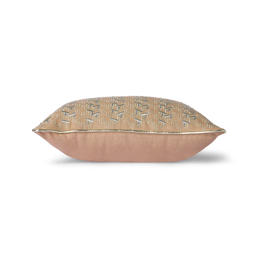 HKliving Nude Cushion with Silver Patches (30x40) 4 HKliving Nude Cushion with Silver Patches (30x40)
