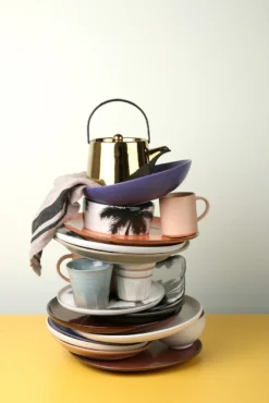 HKliving Bold & Basic Ceramics Mug Grey/Blue