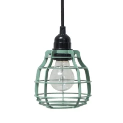 HKliving Green Metal Industrial Hanging Lamp