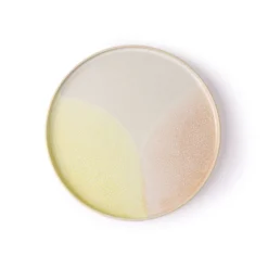 HKliving Pink & Yellow Round Side Plate