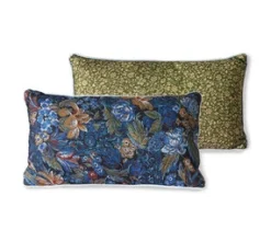 HKliving Printed Cushion Blue 35X60cm