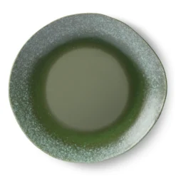 HKliving 70s Ceramics: Dinner Plates, Green (Set of 2)