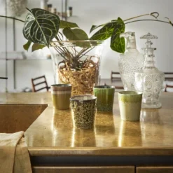 HKliving 70s Ceramics Handleless Coffee Mug Grass