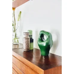HKliving Ceramic Sculpture Glossy Green