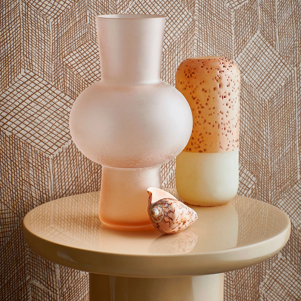 HKliving Glass Flower Vase S Matt Peach 5 HKliving Glass Flower Vase S Matt Peach