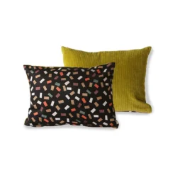 HKliving Printed/Rib Cushion Flakes 30x40