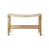 HKliving Stool 65x40x41,5cm in Natural Teak Wood and Rope Seat 1 HKliving Stool 65x40x41,5cm in Natural Teak Wood and Rope Seat