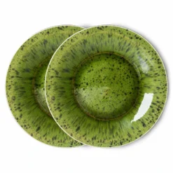 HKliving Set De 2 Assiettes Plates The Emeralds