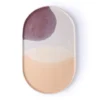 HKliving Gallery Ceramics Oval Dinner Plate Pink/Lilac 1 HKliving Gallery Ceramics Oval Dinner Plate Pink/Lilac