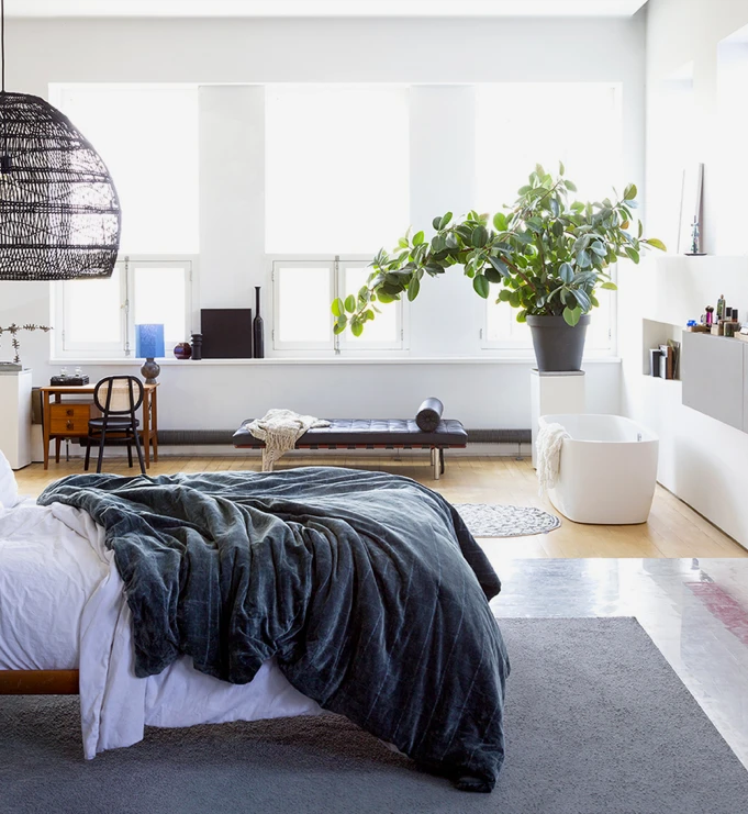 HKliving Wicker Pendant Lamp Ball Black L 5 HKliving Wicker Pendant Lamp Ball Black L