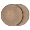 HKliving Set of 2 Taupe Gradient Ceramics Dinner Plates