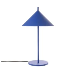HKliving Metal Triangle Table Lamp M Matt Cobalt