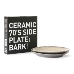 HKliving Bark Ceramics Side Plates - Set of 2 15 HKliving Bark Ceramics Side Plates - Set of 2