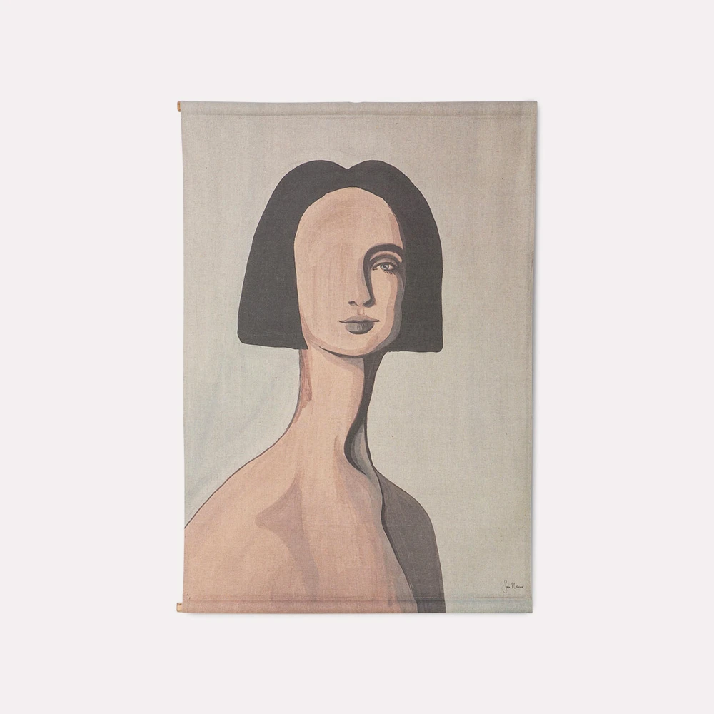 HKliving Woman Portrait Tapestry by Sella Molenaar 3 HKliving Woman Portrait Tapestry by Sella Molenaar
