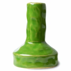 HKliving The Emeralds: Ceramic Candle Holder S, Lime Green