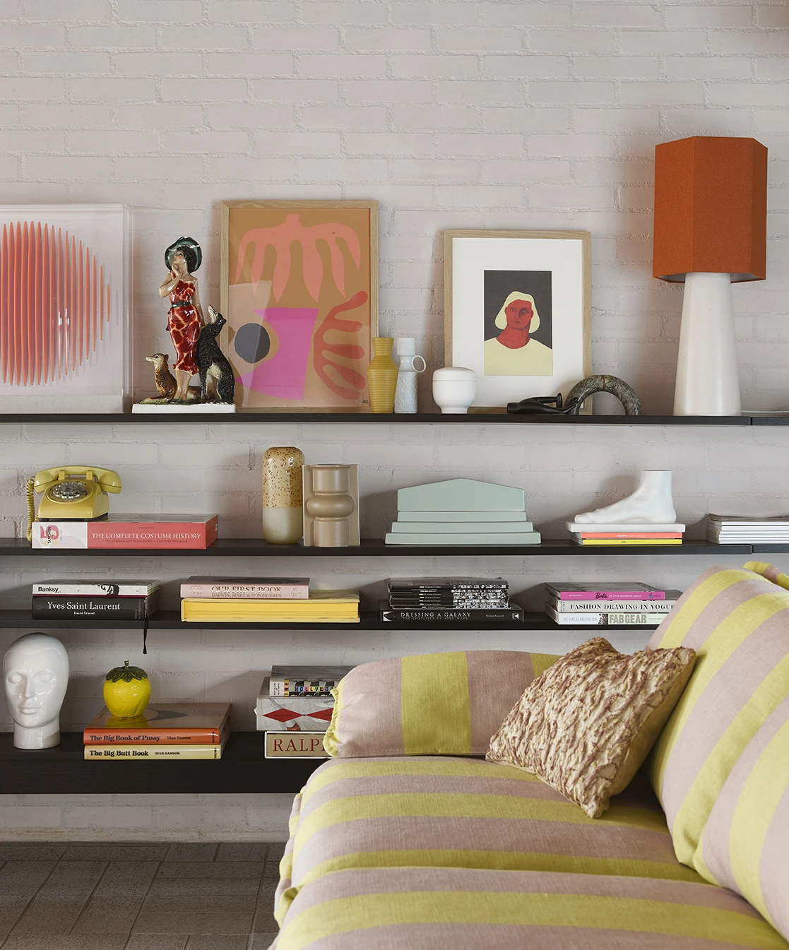 HKliving Ceramic Flower Vase Ochre 5 HKliving Ceramic Flower Vase Ochre