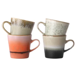 HKliving Set of 4 70s Americano Cups Set