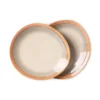 HKliving Ceramic 70's Side Plate: Earth (Set of 2) 2 HKliving Ceramic 70's Side Plate: Earth (Set of 2)