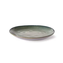 HKliving Home Chef Ceramics Side Plate Grey/Green Set of 2