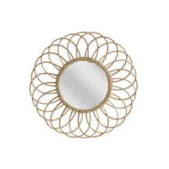 HKliving Round Natural Branch Mirror