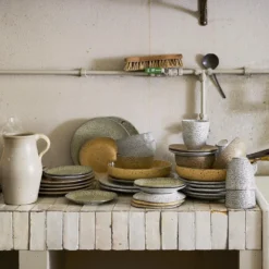 HKliving Gradient Ceramics Dinner Plate Peach Set of 2