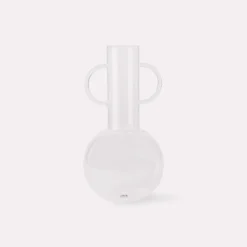 HKliving Glass Vase With Two Handles